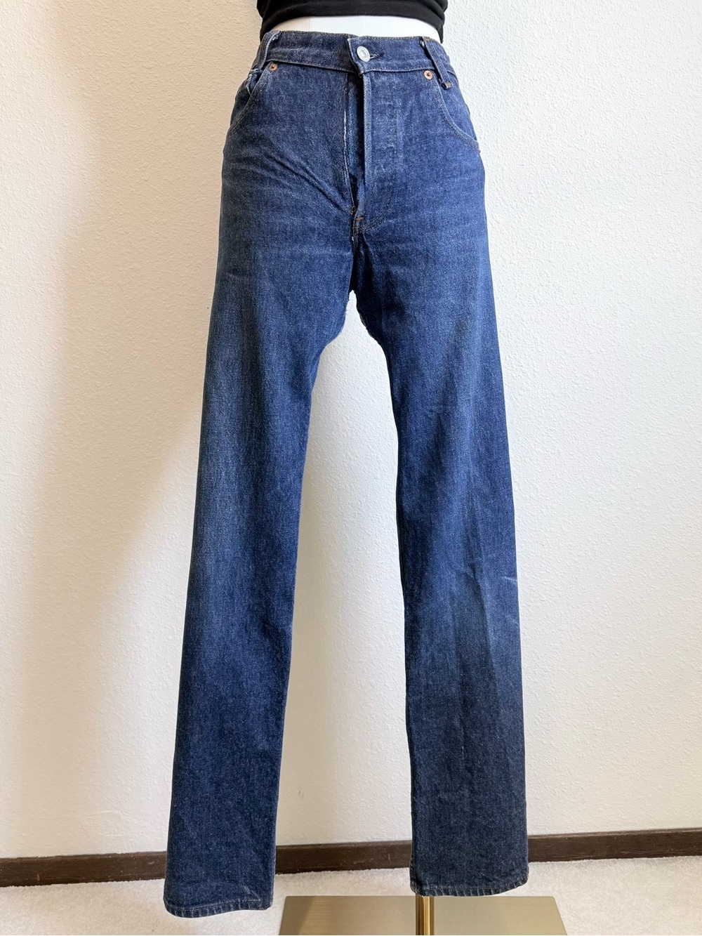 Vintage 1985 Made in USA Levi’s 701 Student Fit Student 501s Dark Wash - Picture 2 of 12